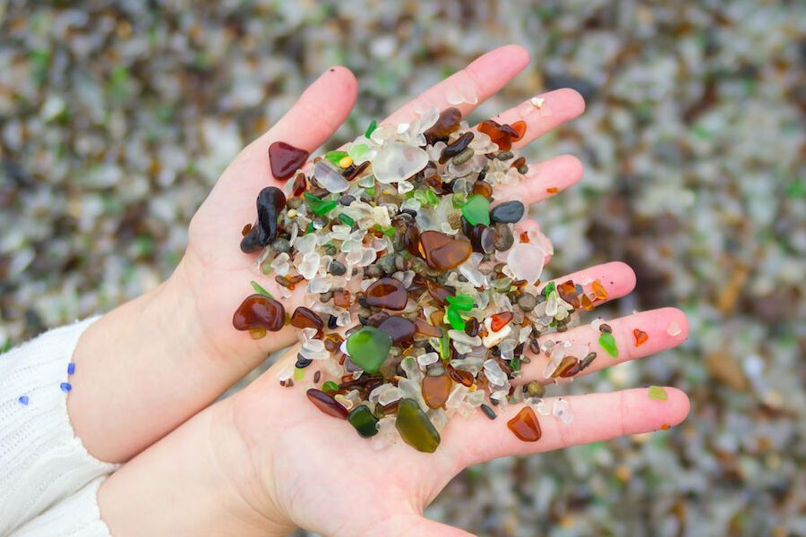 Glass Beach and USS Hornet Carrier